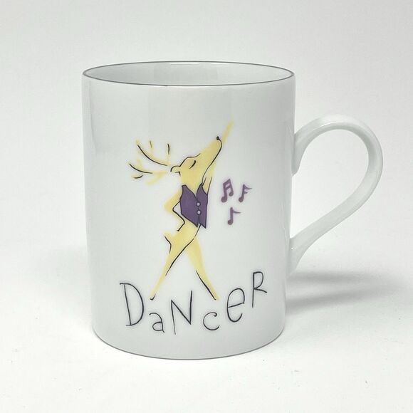 Pottery Barn Reindeer Dancer Christmas Coffee Cocoa Cup Mug 4” Replacement - Picture 1 of 6